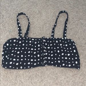 Polka dot bathing suit top